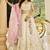 Cream Tissue Fabric Beads & Sequince Embroidered Semi Stitched Lehenga Choli & Dupatta