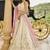 Cream Tissue Fabric Beads & Sequince Embroidered Semi Stitched Lehenga Choli & Dupatta