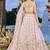 Pink Tissue Fabric Beads & Sequince Embroidered Semi Stitched Lehenga Choli & Dupatta