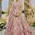 Pink Tissue Fabric Beads & Sequince Embroidered Semi Stitched Lehenga Choli & Dupatta