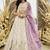 Cream Tissue Fabric Sequins Thread & Embroidery Semi Stitched Lehenga Choli & Dupatta