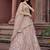 Beige Net Fabric Sequins embroidery Semi Stitched Lehenga & Unstitched Blouse With Dupatta