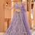 Mauve Net Fabric Sequins embroidery Semi Stitched Lehenga & Unstitched Blouse With Dupatta