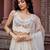 Cream Net Fabric Sequins embroidery Semi Stitched Lehenga & Unstitched Blouse With Dupatta