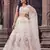 Cream Net Fabric Sequins embroidery Semi Stitched Lehenga & Unstitched Blouse With Dupatta