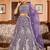 Purple Net Fabric Sequins embroidery Semi Stitched Lehenga & Unstitched Blouse With Dupatta