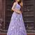 Mauve Net Fabric Sequins embroidery Semi Stitched Lehenga & Unstitched Blouse With Dupatta