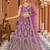 Lavender Net Fabric Sequins embroidery Semi Stitched Lehenga & Unstitched Blouse With Dupatta