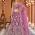 Lavender Net Fabric Sequins embroidery Semi Stitched Lehenga & Unstitched Blouse With Dupatta
