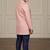 pink faux_jute plain boys indo western dress with pajama