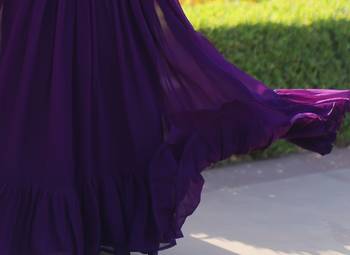 Purple Georget  Kurti  With Beads and Sequins Embroidered work  3