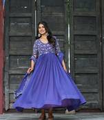 Georgette Kurti and Duptta  With Sequins Multithreaded Beads Embroidered work