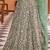 Limegreen Net Fabric Sequins embroidery Semi Stitched Lehenga & Unstitched Blouse With Dupatta