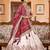 Cream Tissue Fabric Sequins embroidery Semi Stitched Lehenga & Unstitched Blouse With Maroon Color Dupatta