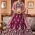 Burgundy Silk Fabric Sequins embroidery Semi Stitched Lehenga & Unstitched Blouse With Dupatta