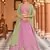 Pink Tissue Silk Fabric Sequins embroidery Semi Stitched Lehenga & Unstitched Blouse With Dupatta