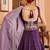 Purple Tissue Silk Fabric Sequins embroidery Semi Stitched Lehenga & Unstitched Blouse With Dupatta