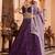 Purple Tissue Silk Fabric Sequins embroidery Semi Stitched Lehenga & Unstitched Blouse With Dupatta