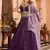 Purple Tissue Silk Fabric Sequins embroidery Semi Stitched Lehenga & Unstitched Blouse With Dupatta