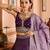 Purple Tissue Silk Fabric Sequins embroidery Semi Stitched Lehenga & Unstitched Blouse With Dupatta