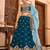 Teal Georgette Fabric Sequins embroidery Semi Stitched Lehenga & Unstitched Blouse With Dupatta