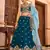 Teal Georgette Sequins embroidery Semi Stitched Lehenga & Unstitched Blouse With Dupatta