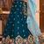 Teal Georgette Fabric Sequins embroidery Semi Stitched Lehenga & Unstitched Blouse With Dupatta