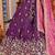 Purple Tissue Fabric Sequins embroidery Semi Stitched Lehenga & Unstitched Blouse With Dupatta