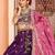 Purple Tissue Fabric Sequins embroidery Semi Stitched Lehenga & Unstitched Blouse With Dupatta