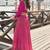 Pink viscose jacquard silk embroidered western plazzo suit