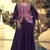 Purple chinon silk embroidered western Palazzo suit