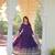 Purple kurti and duptta with Georgette Embroidery Zari Sequins-work
