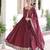 Maroon Vichitra Silk with Rich Sequins Embroidered work kurti n duptta