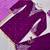 Purple velvet straight suit stitched