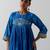 Blue embroidered chanderi anarkali set