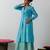 Blue plain chanderi co ord set