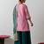 Pink plain chanderi kurta set