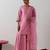 Pink plain chanderi kurta set