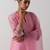 Pink plain chanderi kurta set