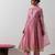 Pink plain chanderi anarkali set