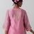 Pink plain chanderi kurta set