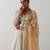 White plain chanderi anarkali set