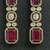 Royal kundan ruby stone necklace set with earrings