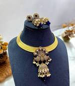 Luxury silver-plated emerald green stone necklace set with earrings