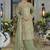 Parrot green chinon silk embroidered designer plazzo suit