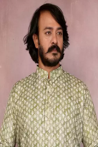 Green printed work festival wear cotton readymade kurta pajama
