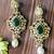 Royal pearl and green stone kundan necklace set