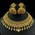 Royal antique gold temple choker necklace set with pearl drops & peacock jhumkas