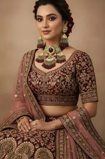 Handcrafted majestic multicolor kundan onyx beaded bridal choker set
