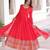 Red Designer Wedding N Karwa Couth Wear Embroidery Work Gown With Dupatta